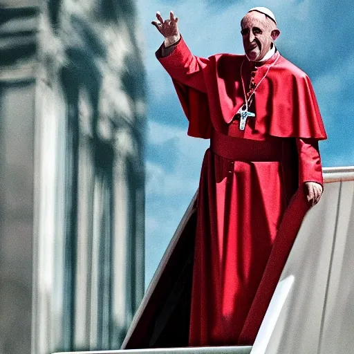 pope francis in an alternate reality being a superhero