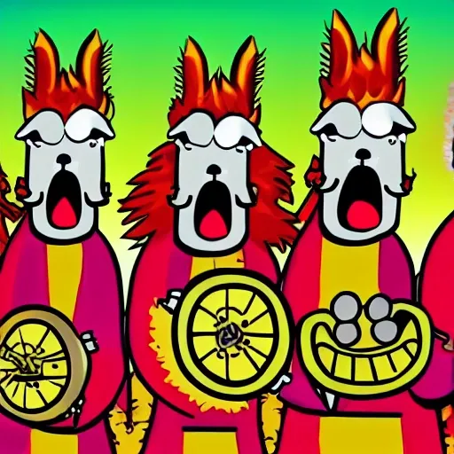 Angry Llama Band NFT, Cartoon