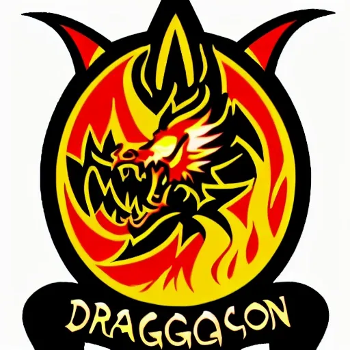 dragon_ oriental_warrior_logo_fire_smoke_rage.