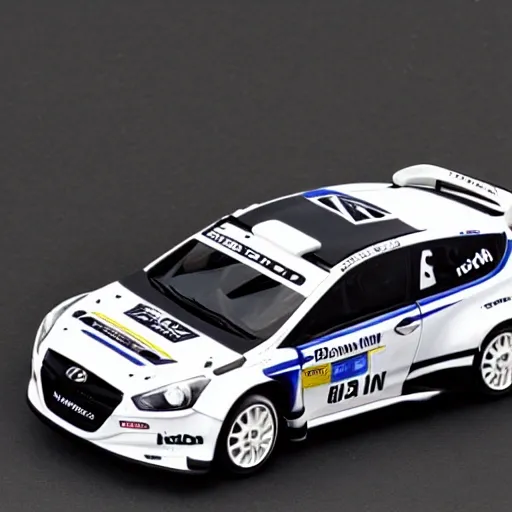 Hyundai i30 2008 rally car white and black