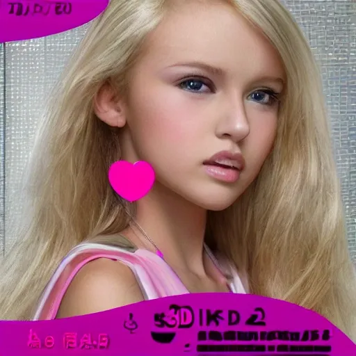  beautiful girl pretty good blonde , 3D perfect y2k clean girly pink