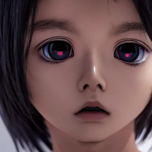 realistic anime, k pop, young male, black hair, doll like, highly detailed face, close up, 4k, looking at camera, mystery, sly, perfect symmetrical, perfect symmetrical eyes, 3d ultra render, night,