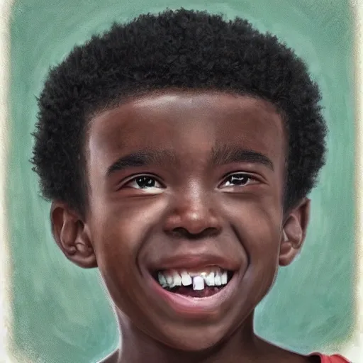 A Realistic Portrait Of A Strong Black Boy Arthub ai