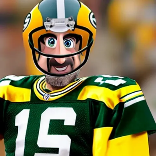 Aaron rodgers as a Pixar character