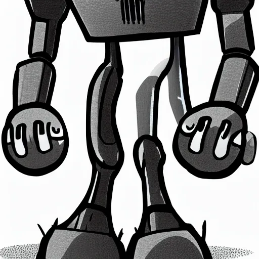Metal alien robot , Cartoon