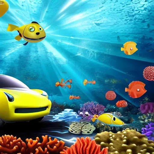 a future car run under the sea,Cool