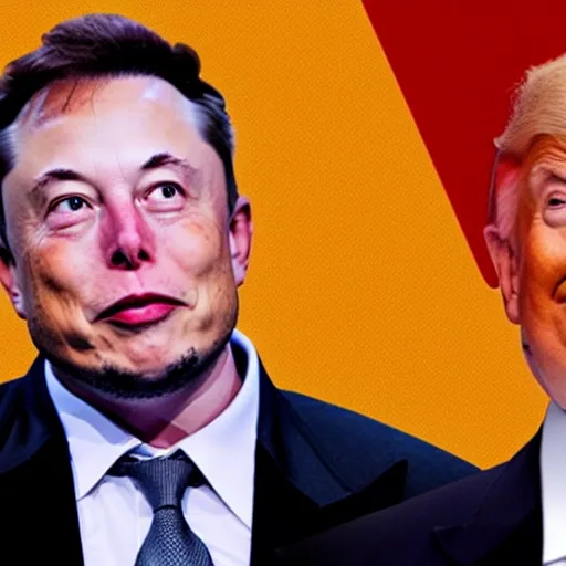 Elon Musk and trump, 3D