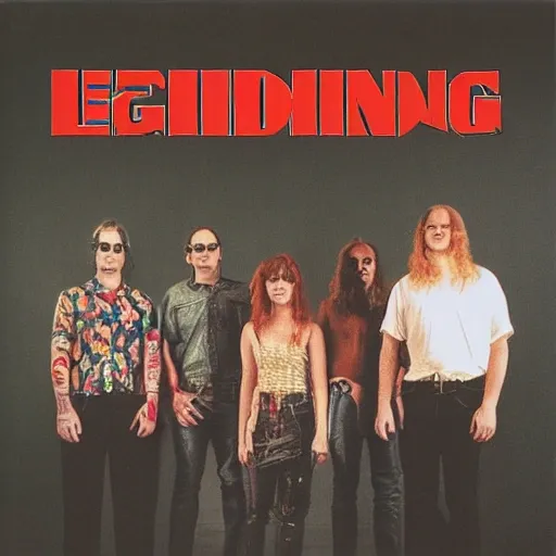 record cover 
band lightning