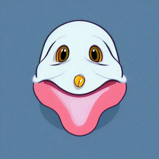 cute smiling pelican face perfil, Cartoon style