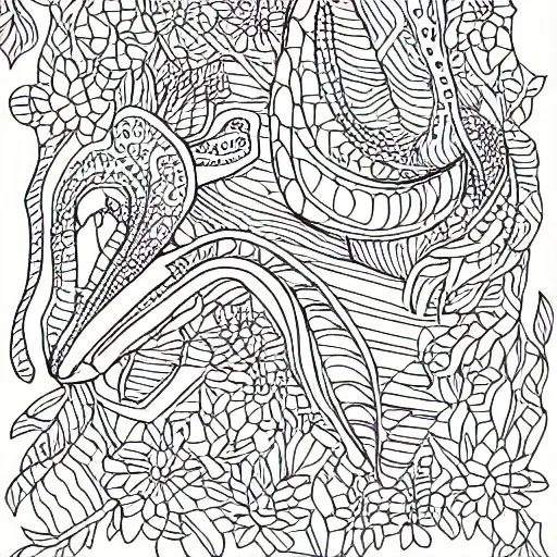 colouring book page, dinasour