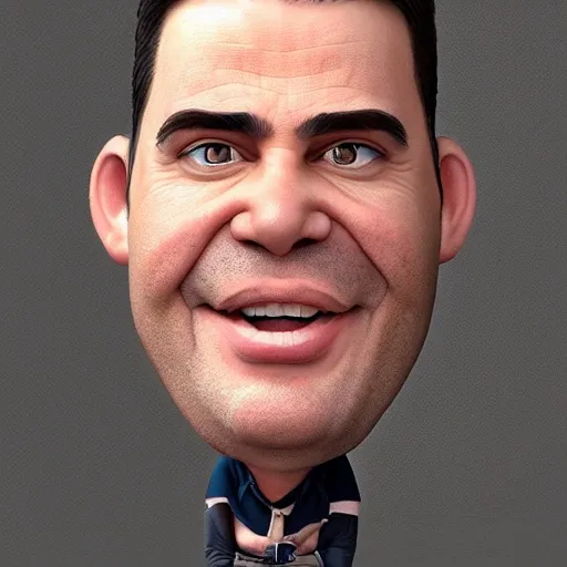 funny image. 3 d rendering. unreal engine. amazing likeness. very detailed. cartoon caricature. 