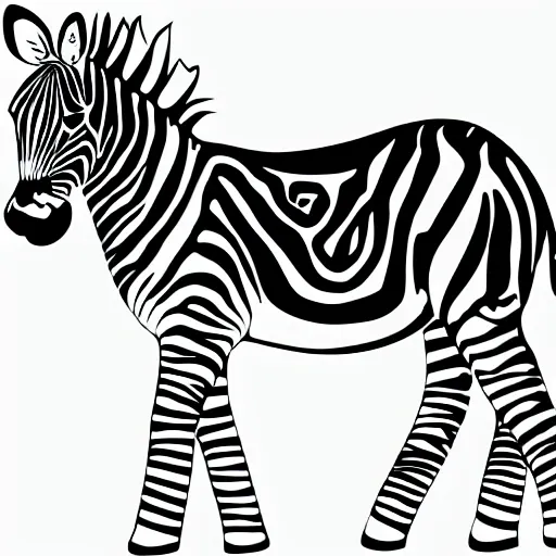 a happy zebra in a happy jungle for a coloring book for kids, dr ...