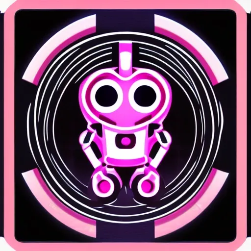 rebug logo robotic bug twitch avatar, Trippy cyberpunk flat sharp