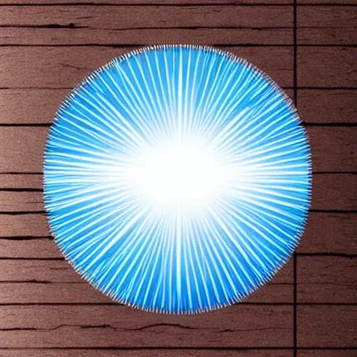 Star portal mirror illusion with a blue tint, with a vectoral look
