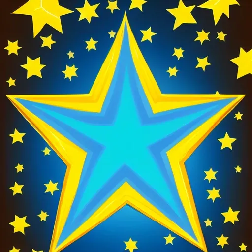 Vector star blue poster
