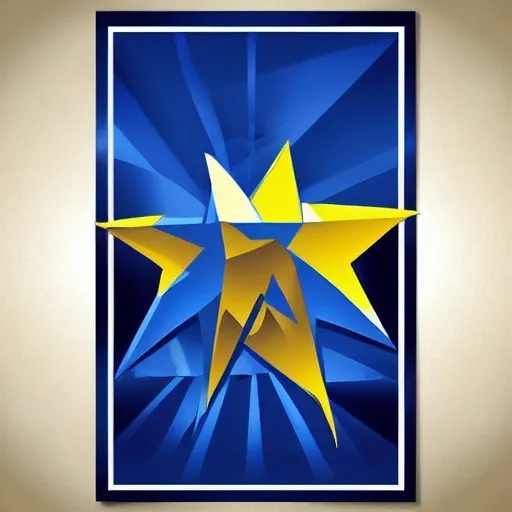 Vector star blue poster Rise insuranse
