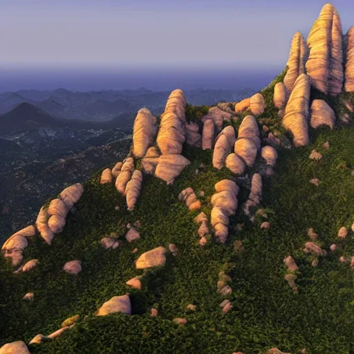 Montaña de Monserrat magica, 3D