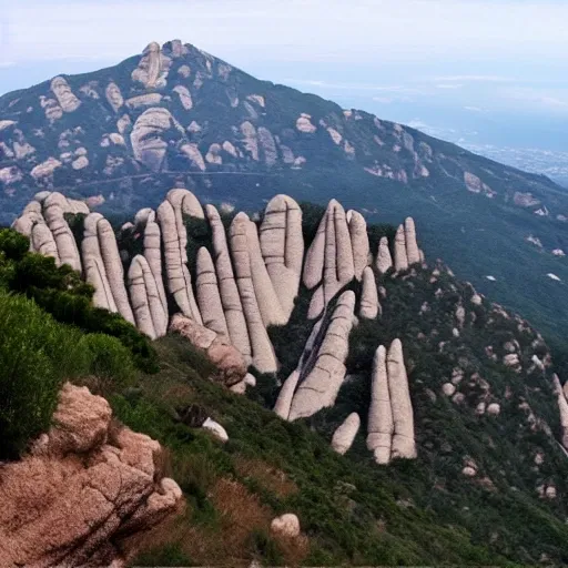 Montaña de Montserrat , inundacion