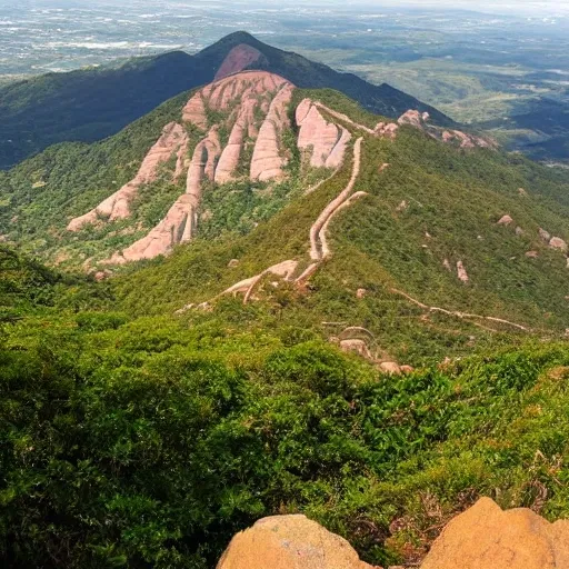 Montaña de montserrat ,cara ,guerrero agua