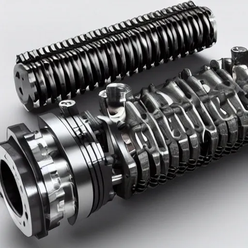 A camshaft with variable valve timing through the variation of the camshaft's position consists of several components. 