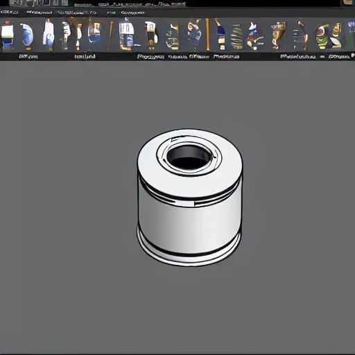 
Create an AI-generated image of a piston, highlighting its key components and features. What techniques and algorithms can be used to produce a realistic and detailed image of a piston, and how can these be applied to generate images of other engine components? Consider factors such as lighting, shading, and texture, as well as the technical specifications and dimensions of the piston

