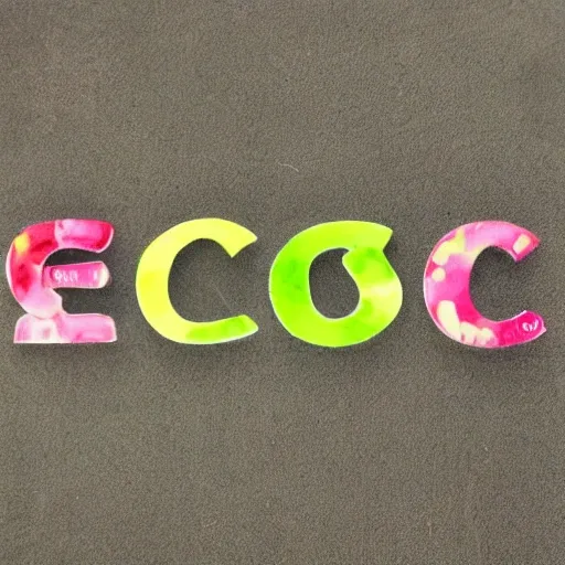 eco and recycled second hand products online sale logo, the company name is s-eco, 3D, Water Color