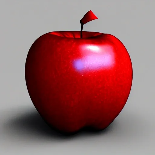 An apple, 3D