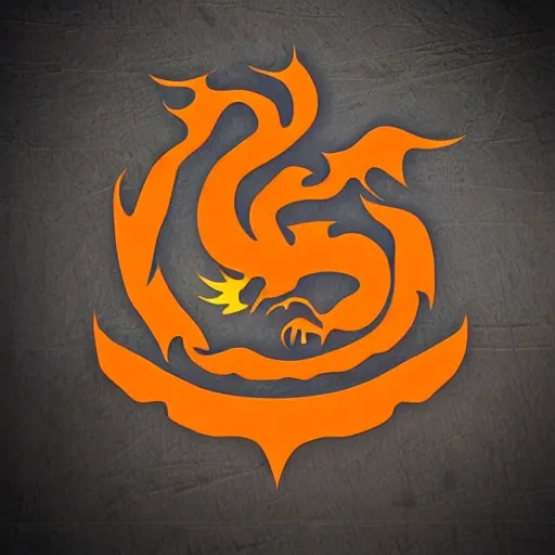 dragon_ oriental_warrior_logo_fire_smoke_rage.