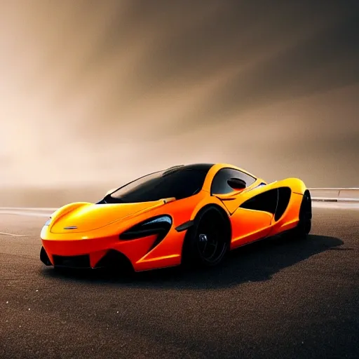 a future racing car, cool wheels, futuristic Mclaren,cyberpunk, realistic, cinematic light,  glowing tires, cool body lighting,  4K, 8K