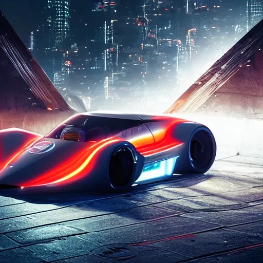 a future racing car, cool wheels, futuristic gol,cyberpunk, real ...