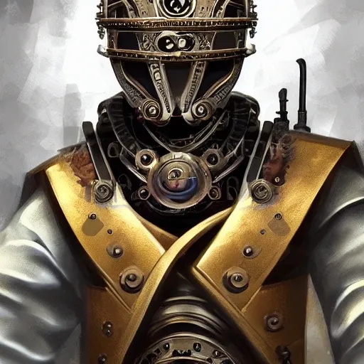 steampunk helmet fantasy art mask robot Chinese warriors  stylized digital illustration sharp focus, elegant intricate digital painting artstation concept art global illumination ray tracing advanced technology chaykin howard and campionpascale and cooke darwyn and davis jack 