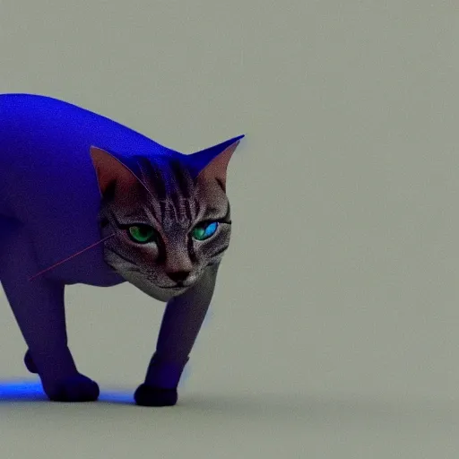 3d render cyberpunk CAT