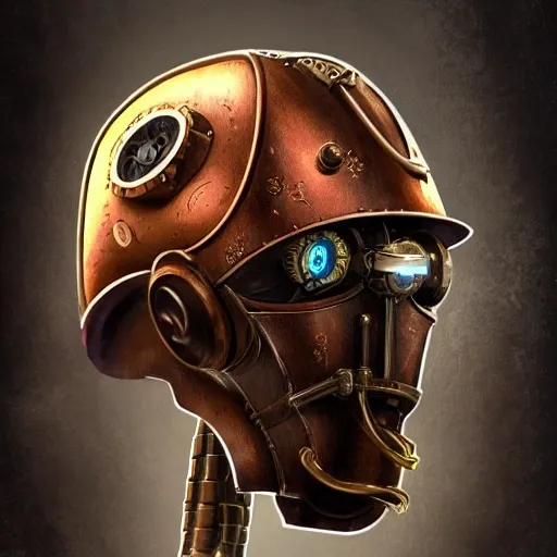 steampunk helmet fantasy art mask robot ninja stylized digital illustration sharp focus, elegant intricate digital painting artstation concept art global illumination ray tracing advanced technology chaykin howard and campionpascale and cooke darwyn and davis jack 