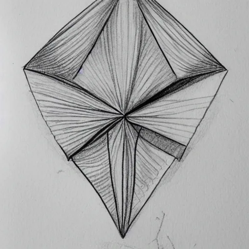 paper fortune teller sketch, Pencil Sketch