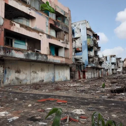 Ciudad moderna abandonada - Arthub.ai