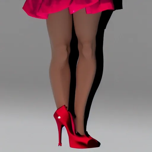 egiphtian girl whit high heels , 3D