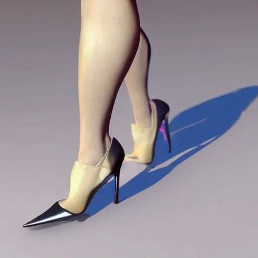 egiphtian girl whit high heels , 3D