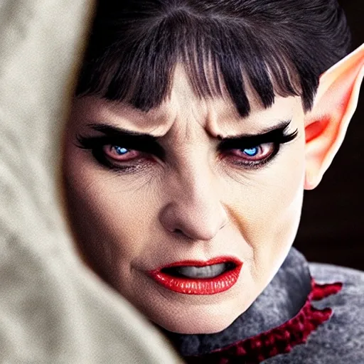 angry woman elf