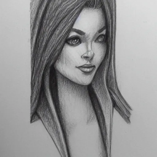 woman elf , Pencil Sketch - Arthub.ai