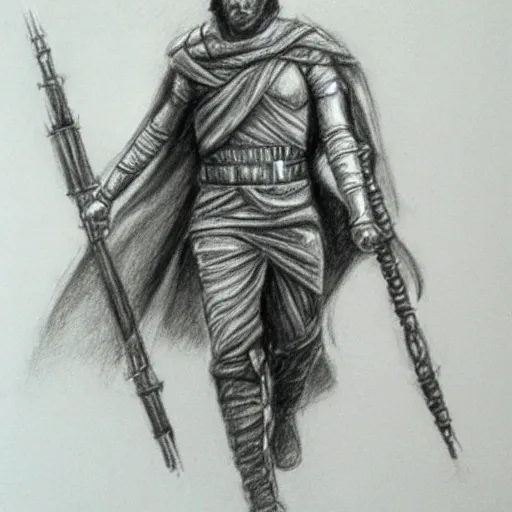 Rey de espadas, Pencil Sketch