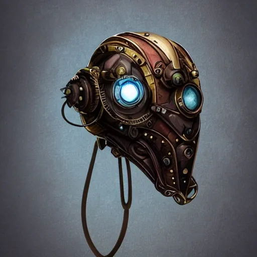 steampunk helmet fantasy art mask robot ninja stylized digital illustration sharp focus, elegant intricate digital painting artstation concept art global illumination ray tracing advanced technology chaykin howard and campionpascale and cooke darwyn and davis jack