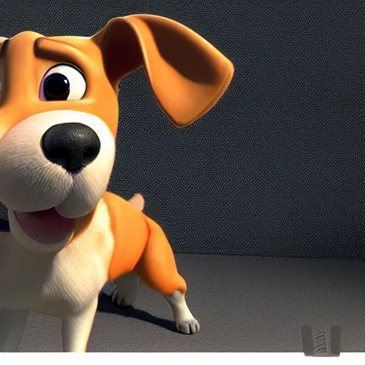 screenshot of a dog in a pixar movie. 3 d rendering. unreal engine. amazing likeness. very detailed. cartoon caricature. 
, Pencil Sketch