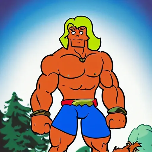 , Cartoon he man 
