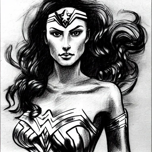 Wonder Woman 3d Cartoon 3d Pencil Sketch Arthubai