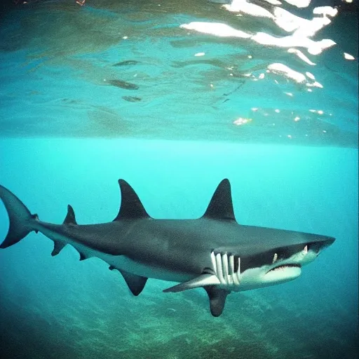 shark swimming , Trippy