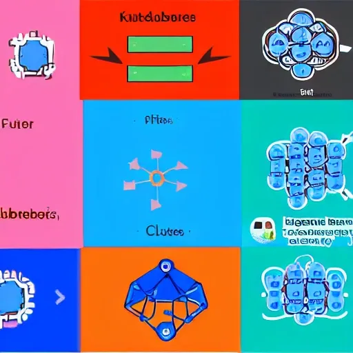 Generate an image for a blog post titled "Expanding Kubernetes to Multiple Clusters and Regions with Karmada" using AI tools. The image should depict the concept of Kubernetes extending to multiple clusters and regions with the help of Karmada. The image should be visually appealing and should convey the idea clearly.