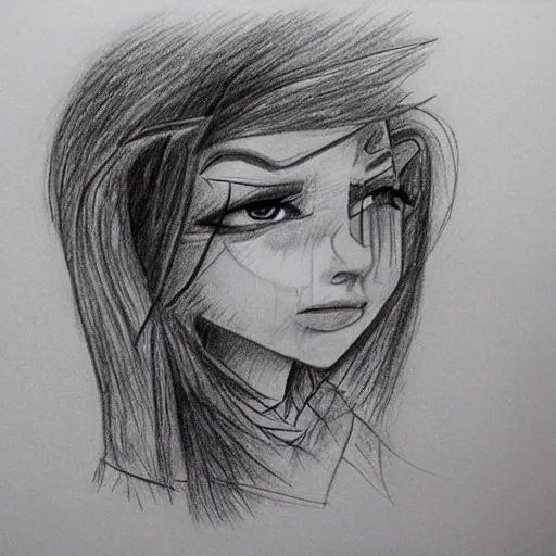 , Pencil Sketch, Cartoon, Trippy - Arthub.ai