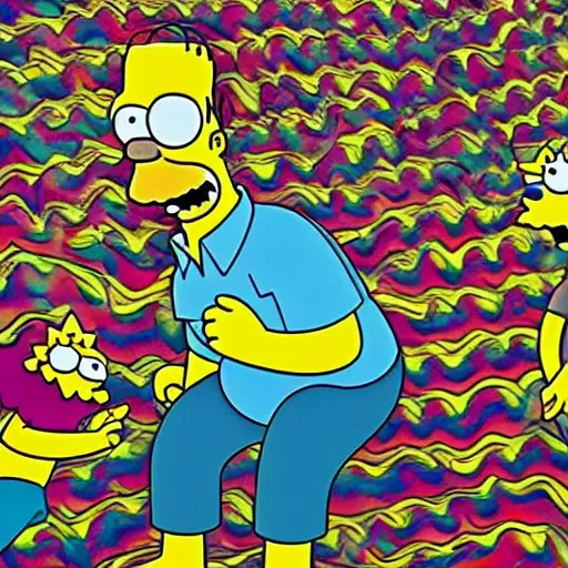 , Trippy homer simpsons 

