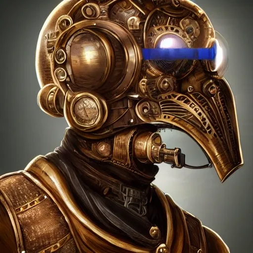 steampunk helmet fantasy art mask robot ninja stylized digital illustration sharp focus, elegant intricate digital painting artstation concept art global illumination ray tracing advanced technology chaykin howard and campionpascale and cooke darwyn and davis jack 