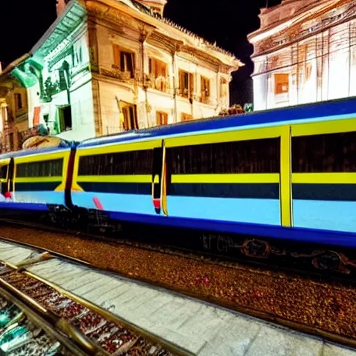 créame un tren en una escisión de noche 